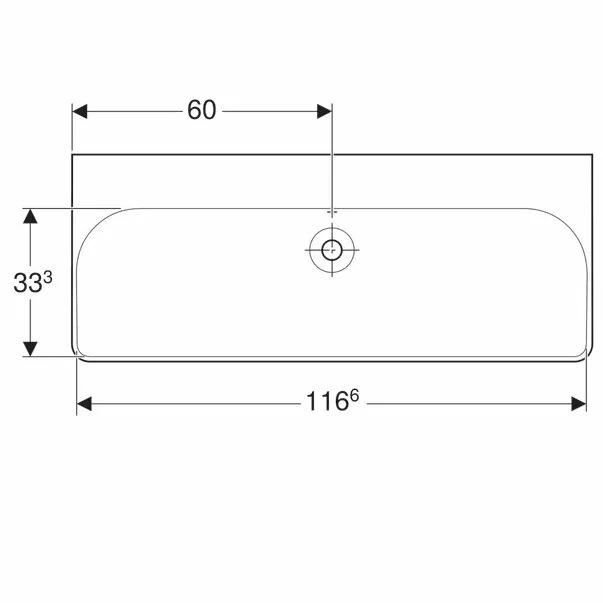 Lavoar pe mobilier Geberit Smyle Square 120 cm fara orificiu baterie [3]