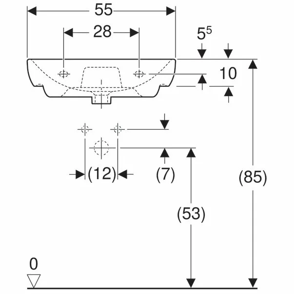 Lavoar suspendat Geberit Smyle 55 cm [4]