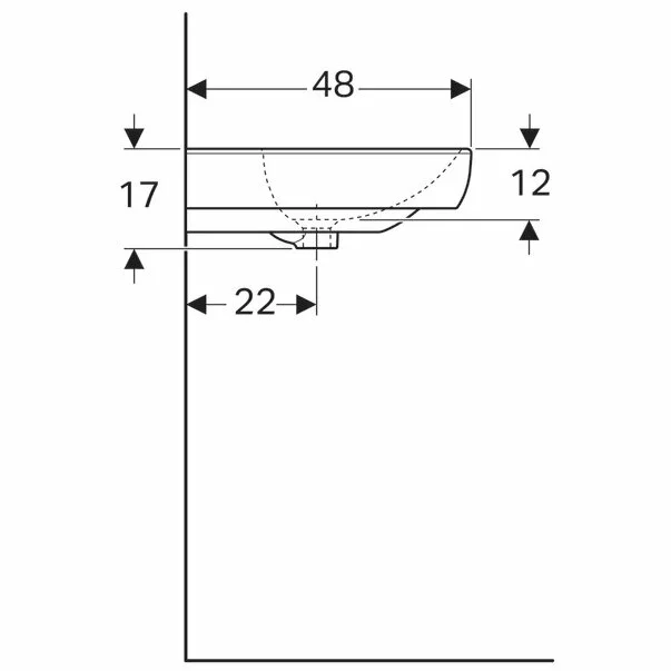 Lavoar pe mobilier Geberit Smyle 65 cm [5]