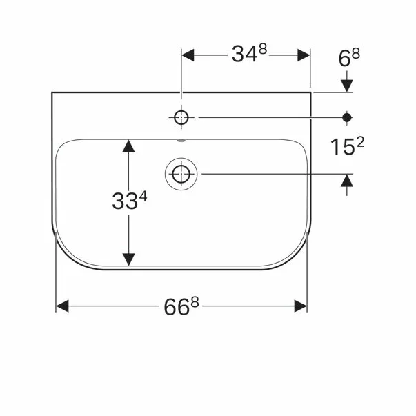 Lavoar suspendat Geberit Smyle 70 cm [3]