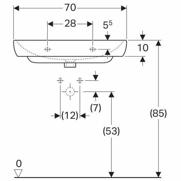 Lavoar suspendat Geberit Smyle 70 cm [4]