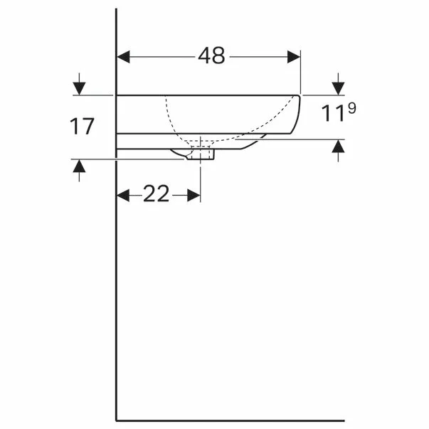 Lavoar suspendat Geberit Smyle 70 cm [5]