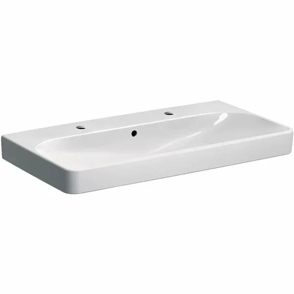 Lavoare - Lavoar pe mobilier Geberit Smyle Square 90 cm cu orificiu baterie stanga si dreapta