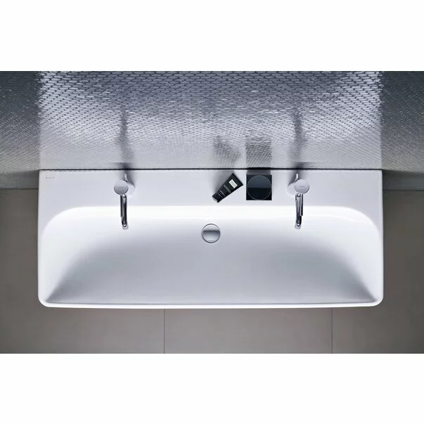 Lavoare - Lavoar pe mobilier Geberit Smyle Square 120 cm cu orificiu baterie stanga si dreapta