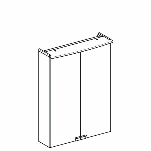 Dulap cu oglinda suspendat Geberit Option Basic alb mat 50 cm [2]