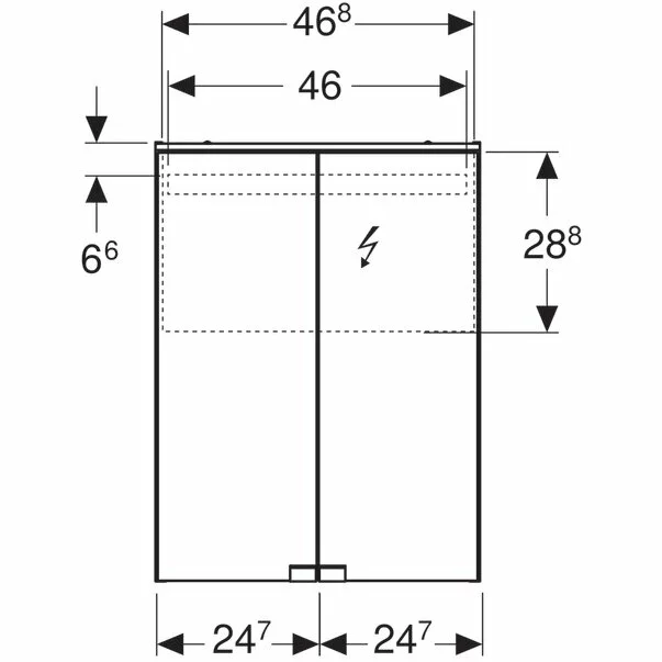 Dulap cu oglinda suspendat Geberit Option Basic alb mat 50 cm [4]