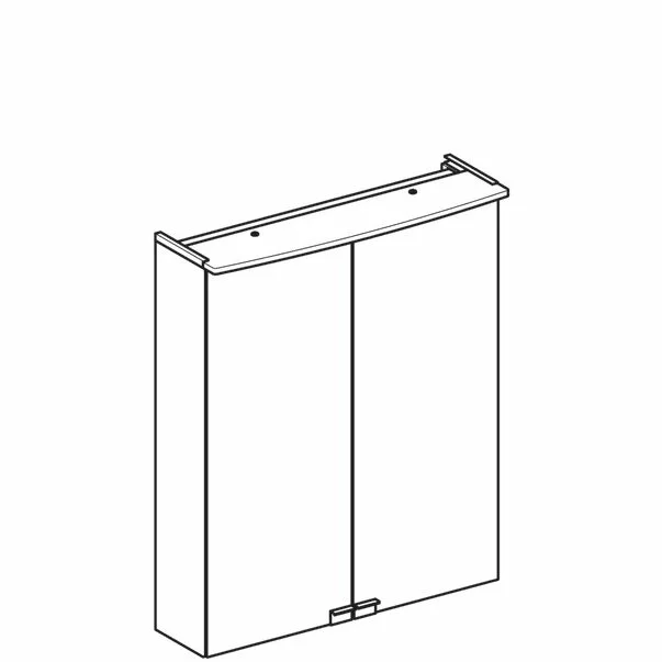 Dulap cu oglinda suspendat Geberit Option Basic alb mat 56 cm [2]