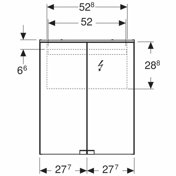 Dulap cu oglinda suspendat Geberit Option Basic alb mat 56 cm [4]