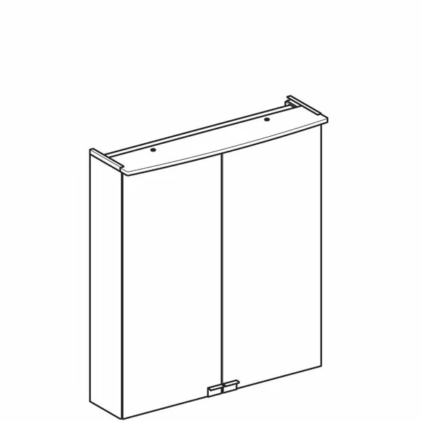Dulap cu oglinda suspendat Geberit Option Basic alb mat 60 cm [2]