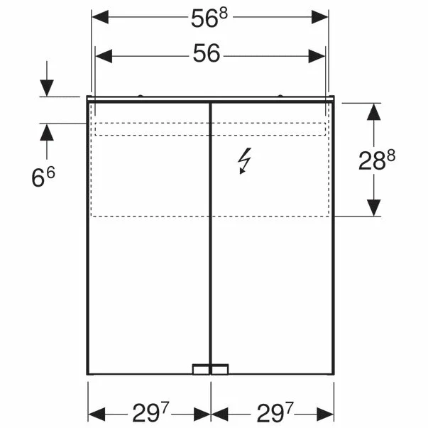 Dulap cu oglinda suspendat Geberit Option Basic alb mat 60 cm [4]
