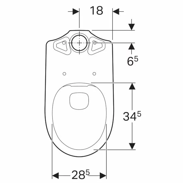 Vas wc pe pardoseala Geberit Selnova Rimfree cu spalare verticala evacuare orizontala [3]
