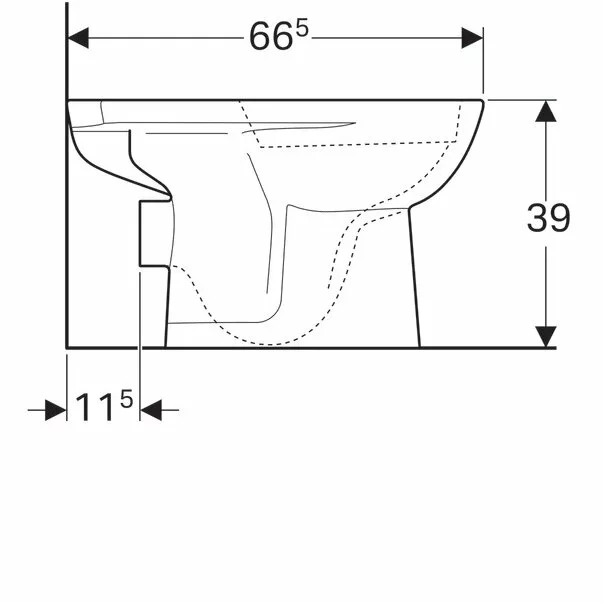 Vas wc pe pardoseala Geberit Selnova Rimfree cu spalare verticala evacuare orizontala [5]