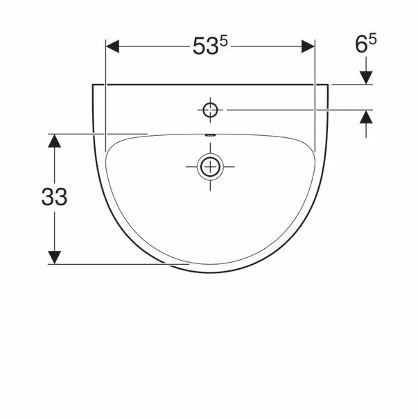 Lavoar suspendat Geberit Selnova 60 cm cu orificiu baterie [3]