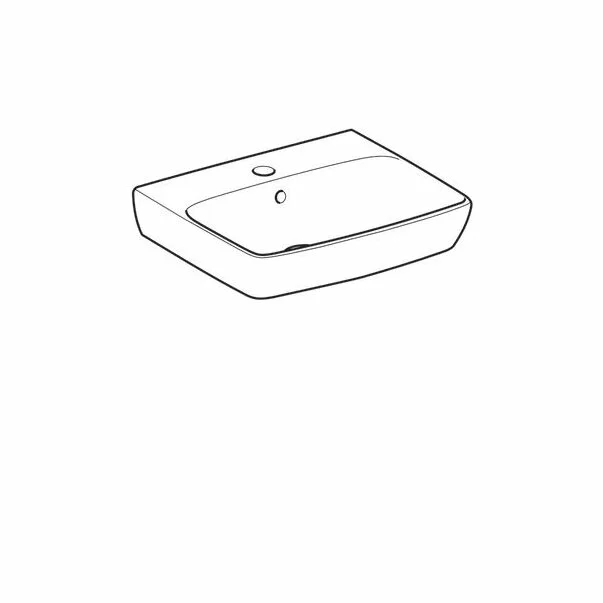 Lavoar suspendat Geberit Selnova Square 50 cm cu orificiu baterie [2]