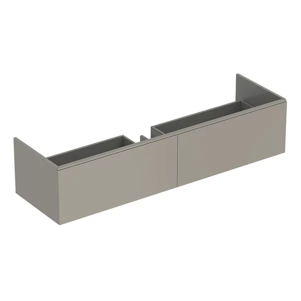 Mobilier Baie - Dulap baza pentru lavoar suspendat Geberit Xeno2 greige 2 sertare 160 cm
