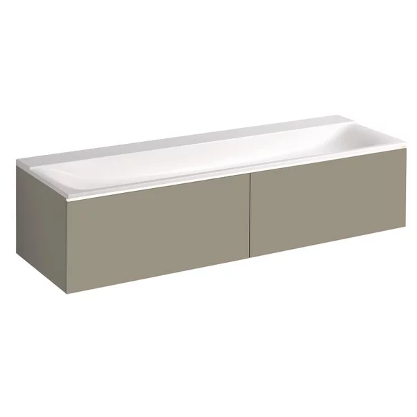 Dulap baza pentru lavoar suspendat Geberit Xeno2 greige 2 sertare 160 cm [2]