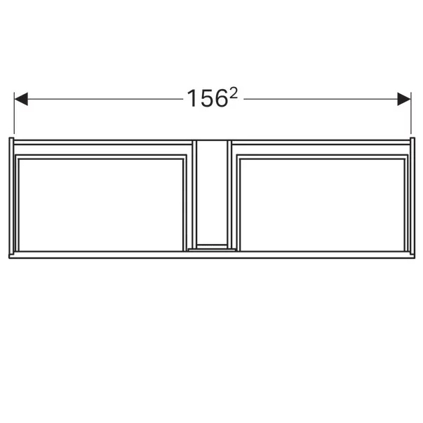 Dulap baza pentru lavoar suspendat Geberit Xeno2 alb 2 sertare 160 cm [5]