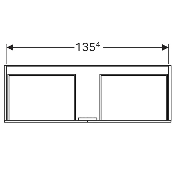 Dulap baza pentru lavoar suspendat Geberit Xeno2 alb 2 sertare 140 cm [6]