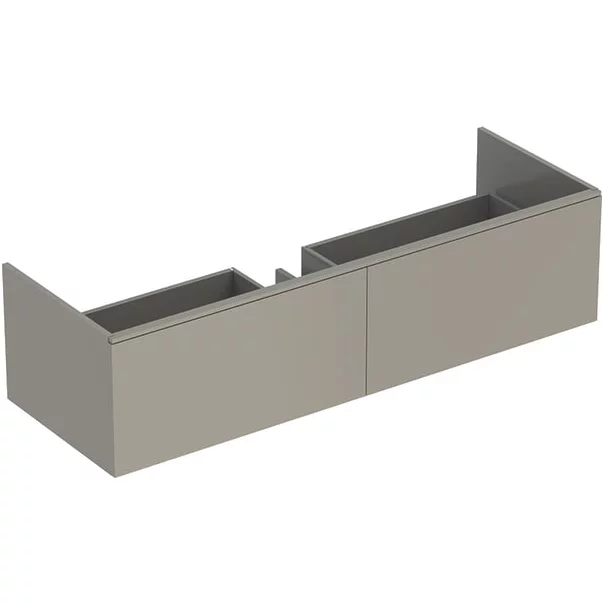 Mobilier Baie - Dulap baza pentru lavoar suspendat Geberit Xeno2 greige 2 sertare 140 cm