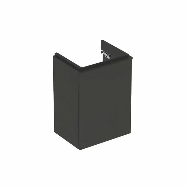 Mobilier Baie - Dulap baza pentru lavoar suspendat Geberit Smyle Square lava gri inchis 1 usa opritor dreapta 45 cm