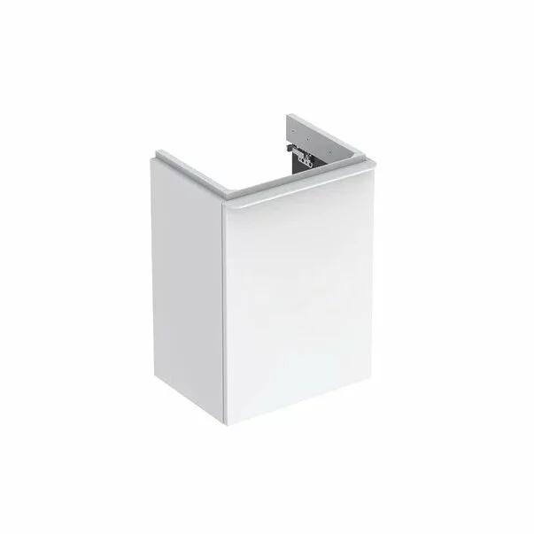 Mobilier Baie - Dulap baza pentru lavoar suspendat Geberit Smyle Square alb 1 usa opritor stanga 45 cm