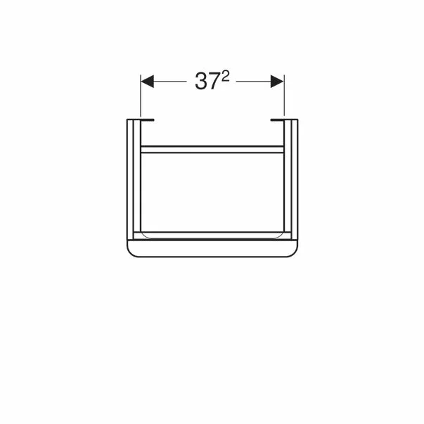 Dulap baza pentru lavoar suspendat Geberit Smyle Square alb 1 usa opritor stanga 45 cm [3]