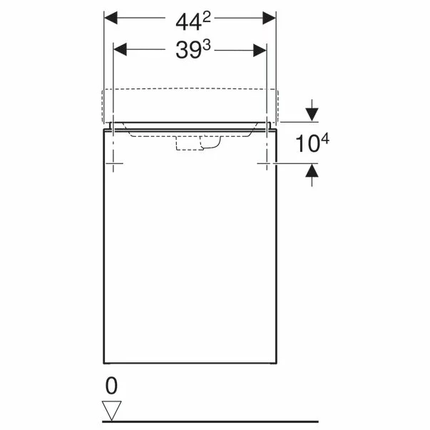 Dulap baza pentru lavoar suspendat Geberit Smyle Square gri nisip 1 usa opritor stanga 45 cm [4]