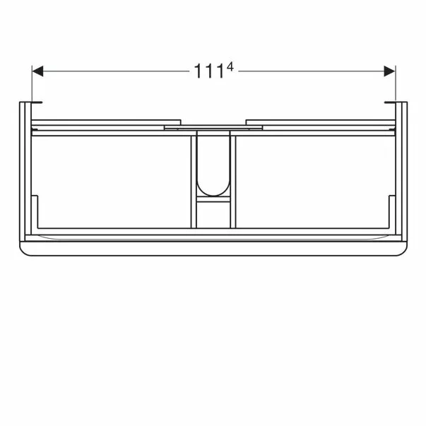 Dulap baza pentru lavoar suspendat Geberit Smyle Square gri nisip 2 sertare 119 cm [3]