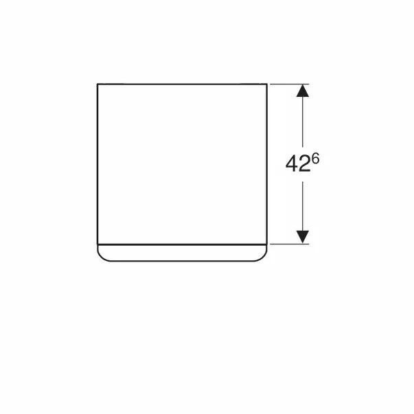 Dulap mediu suspendat Geberit Smyle Square lava gri inchis 2 sertare 45 cm [3]