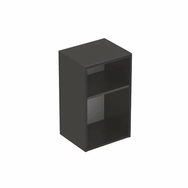 Dulapuri de baie - Dulap mediu suspendat Geberit Smyle Square lava gri inchis 36 cm