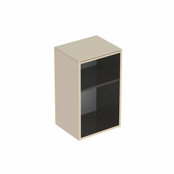 Dulapuri de baie - Dulap mediu suspendat Geberit Smyle Square gri nisip 36 cm