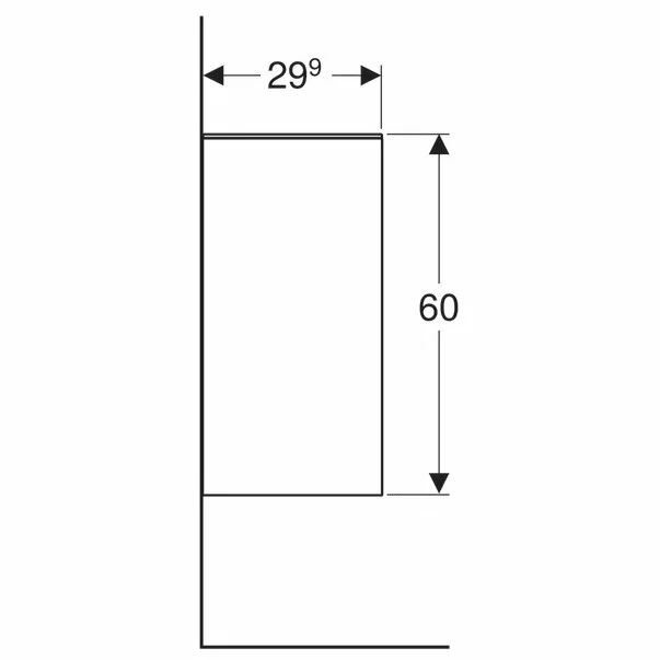 Dulap mediu suspendat Geberit Smyle Square gri nisip 36 cm [4]