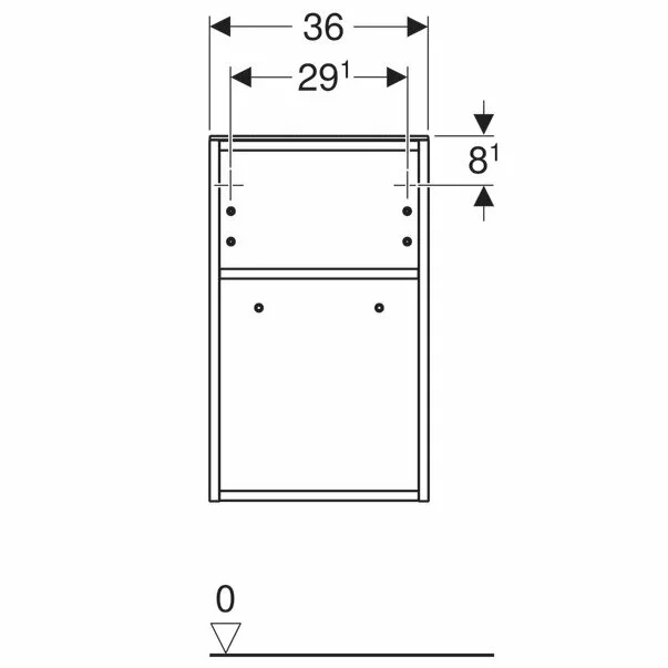 Dulap mediu suspendat Geberit Smyle Square nuc 36 cm [3]