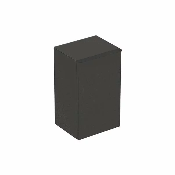 Mobilier Baie - Dulap mediu suspendat Geberit Smyle Square lava gri inchis 1 usa opritor stanga 36 cm