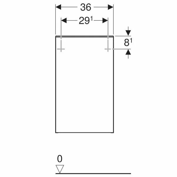 Dulap mediu suspendat Geberit Smyle Square gri nisip 1 usa opritor stanga 36 cm [4]