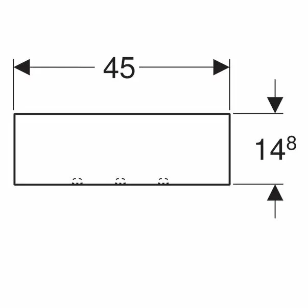 Etajera de perete lava /nuc Geberit Smyle Square 45 cm cu 3 cuiere pentru prosoape [3]
