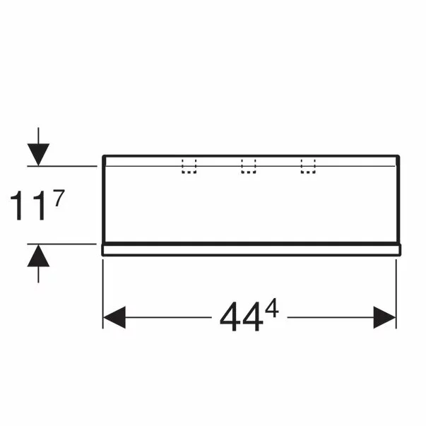 Etajera de perete lava /nuc Geberit Smyle Square 45 cm cu 3 cuiere pentru prosoape [4]
