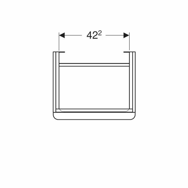 Dulap baza pentru lavoar suspendat Geberit Smyle Square lava gri inchis 1 usa opritor dreapta 50 cm [3]