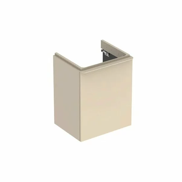 Mobilier Baie - Dulap baza pentru lavoar suspendat Geberit Smyle Square gri nisip 1 usa opritor dreapta 50 cm