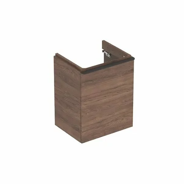 Mobilier Baie - Dulap baza pentru lavoar suspendat Geberit Smyle Square nuc 1 usa opritor dreapta 50 cm