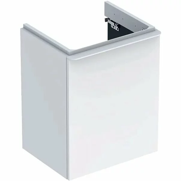 Mobilier Baie - Dulap baza pentru lavoar suspendat Geberit Smyle Square alb 1 usa opritor stanga 50 cm