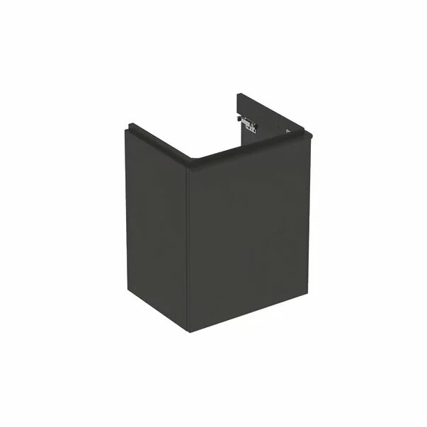 Mobilier Baie - Dulap baza pentru lavoar suspendat Geberit Smyle Square lava gri inchis 1 usa opritor stanga 50 cm