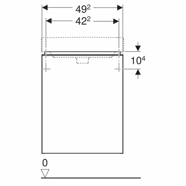 Dulap baza pentru lavoar suspendat Geberit Smyle Square lava gri inchis 1 usa opritor stanga 50 cm [4]