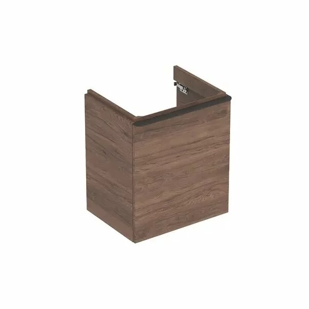 Mobilier Baie - Dulap baza pentru lavoar suspendat Geberit Smyle Square nuc 1 usa opritor dreapta 54 cm