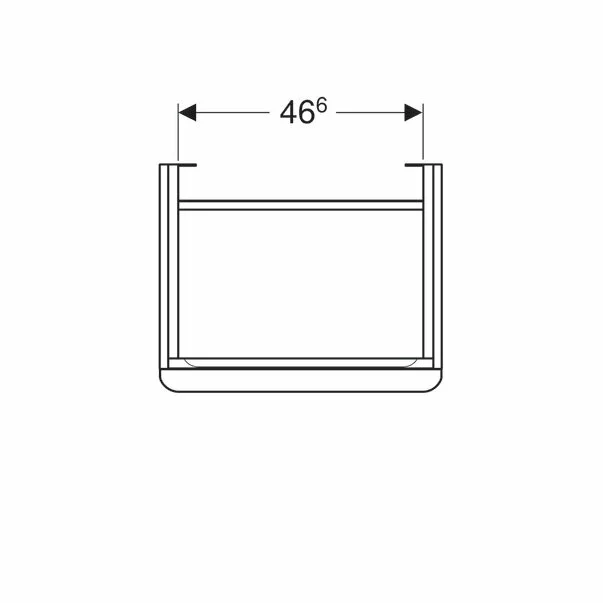 Dulap baza pentru lavoar suspendat Geberit Smyle Square nuc 1 usa opritor dreapta 54 cm [3]