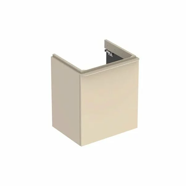 Mobilier Baie - Dulap baza pentru lavoar suspendat Geberit Smyle Square gri nisip 1 usa opritor stanga 54 cm