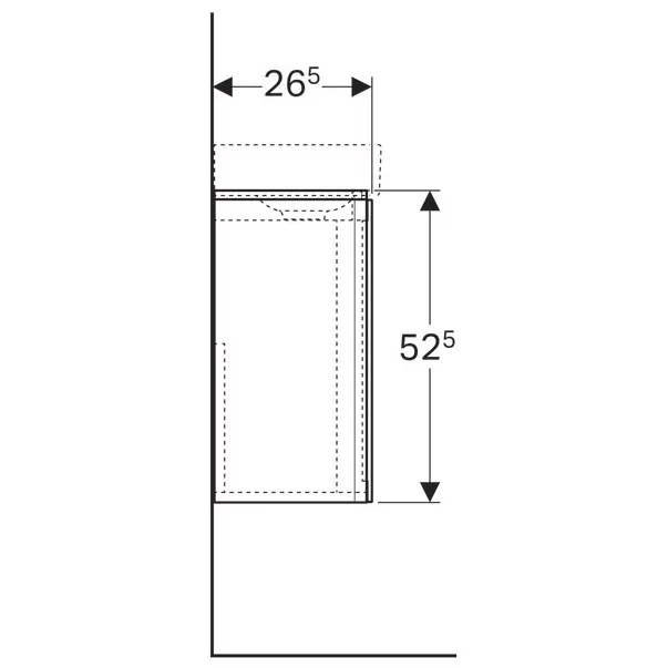 Dulap baza pentru lavoar suspendat Geberit Xeno2 alb 1 usa 38 cm [3]