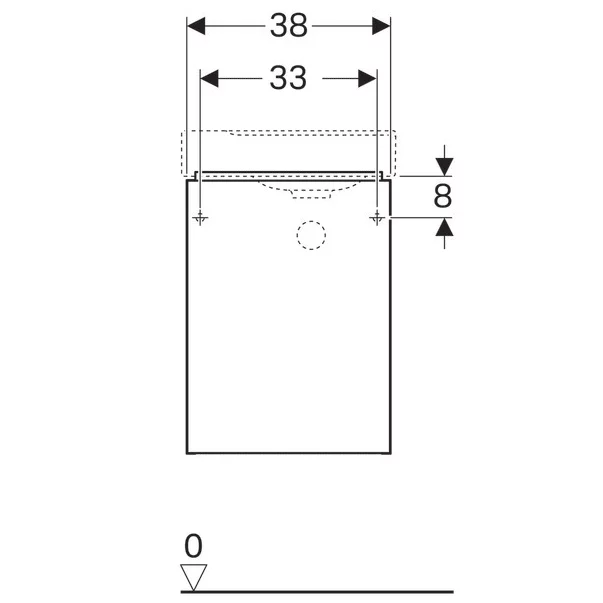 Dulap baza pentru lavoar suspendat Geberit Xeno2 alb 1 usa 38 cm [4]