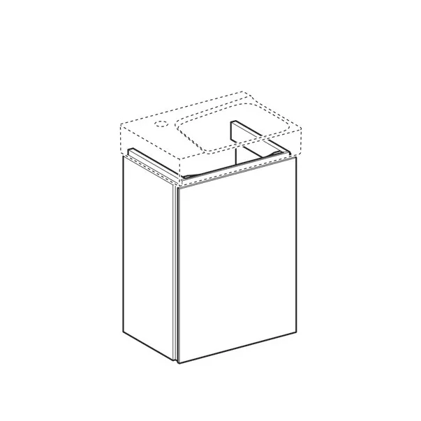 Dulap baza pentru lavoar suspendat Geberit Xeno2 alb 1 usa 38 cm [6]