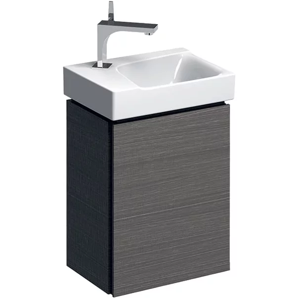 Mobilier Baie - Dulap baza pentru lavoar suspendat Geberit Xeno2 gri 1 usa 38 cm